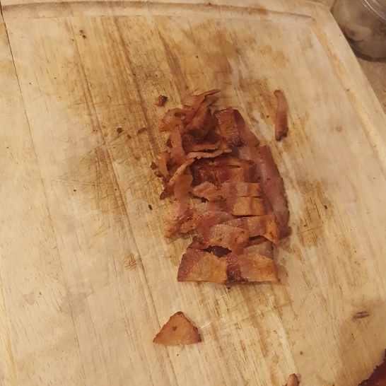 chopped bacon for stirring in